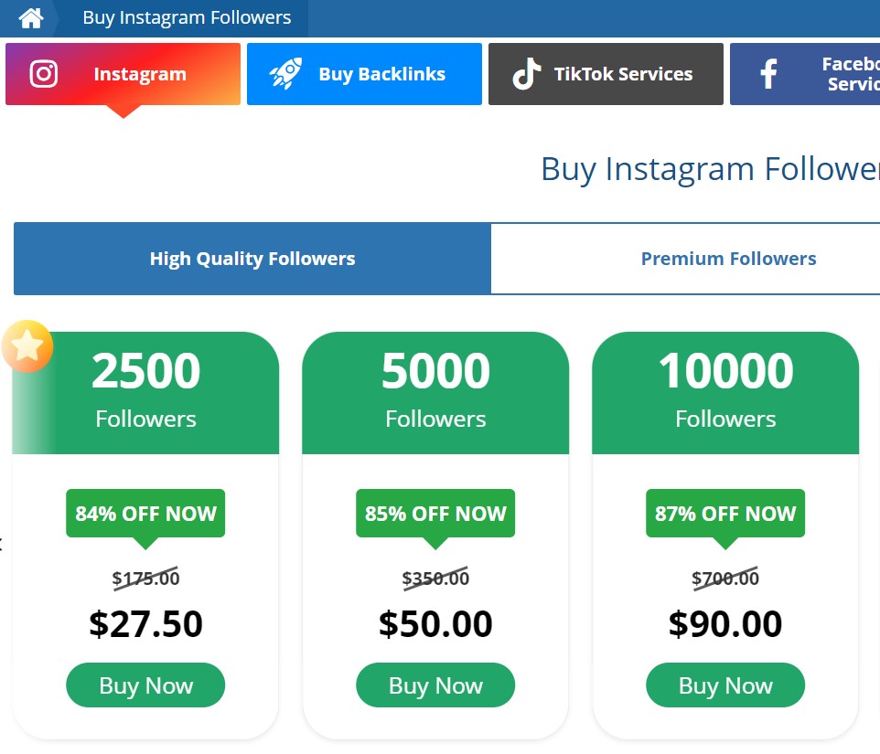Don't buy instagram followers